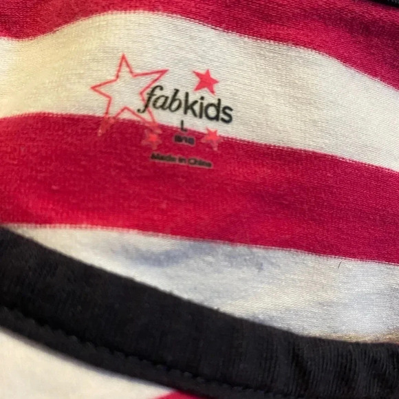 FABKIDS EUC GIRLS PINK WHITE BLUE TOP SHIRT TEE TSHIRT TOPS SHIRTS CASUAL SIZE L - Picture 5 of 6